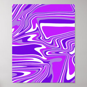 Affiche Motif Tourbillon Violet Abstrait