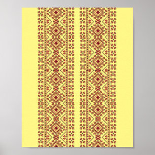 Affiche Motif traditionnel, Motif traditionnel roumain T-S