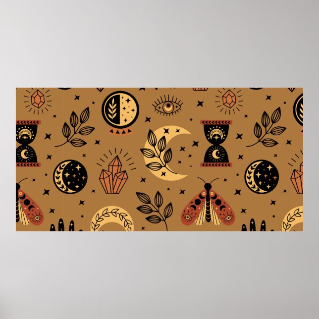 Affiche motif transparent avec éléments magiques (Devant)