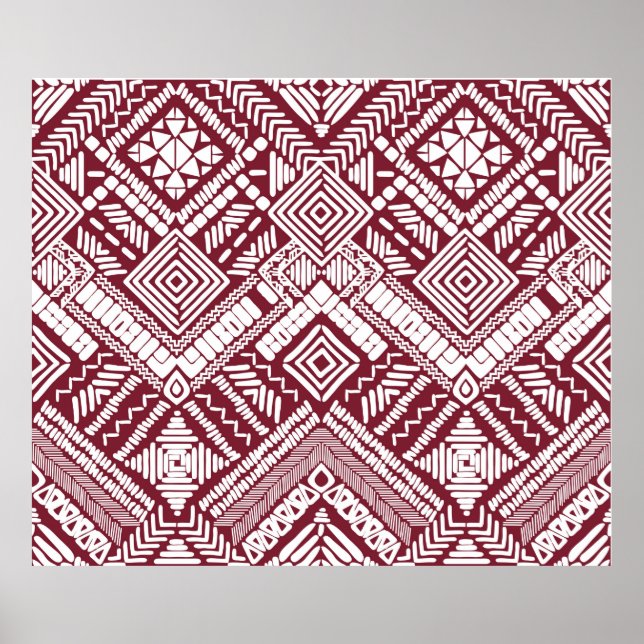 Affiche Motif transparent Aztec (Devant)