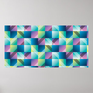 Affiche Motif transparent de géométrie Abstraite