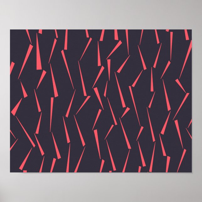 Affiche Motif triangle géométrique moderne abstrait (Devant)