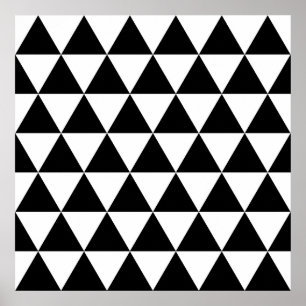 Affiche Motif triangle monochrome
