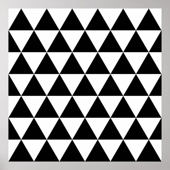 Affiche Motif triangle monochrome (Devant)