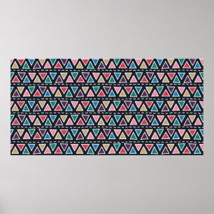 Affiche motif tribal Abstrait et sans couture dessinée à l
