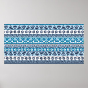 Affiche Motif tribal homogène ethnique