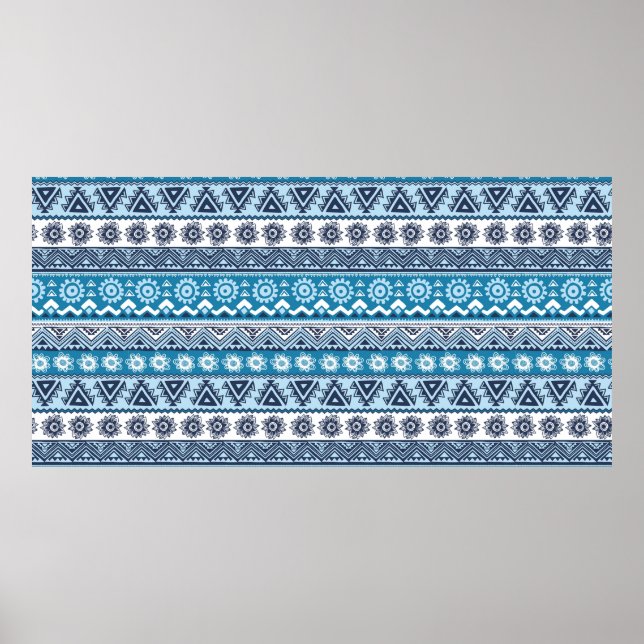 Affiche Motif tribal homogène ethnique (Devant)