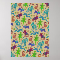 Motif tribal primitif de la culture mexicaine afri