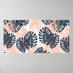 Affiche Motif tropical botanique sans couture avec pl lumi