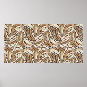 Affiche Motif tropical. Conception graphique avec mons ext
