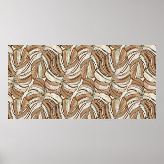 Affiche Motif tropical. Conception graphique avec mons ext