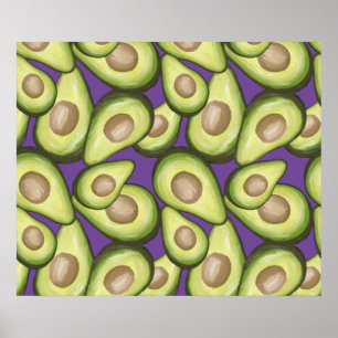 Affiche Motif Vegan Avocado frais et gourmand