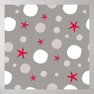 Affiche motif vintage Abstrait transparent sur fond gris