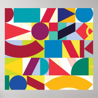 Affiche Motif Vintage géométrique décoratif