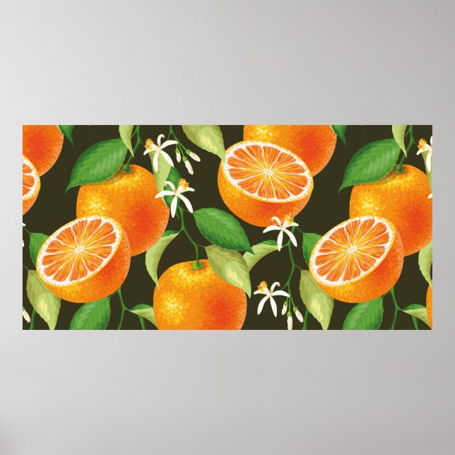 Affiche motif vintage orange (Devant)