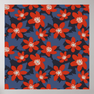 Affiche Motif vintage sans faille dans le style scandinave