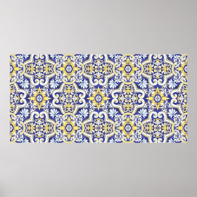 Affiche Motif vintage transparent avec effet attriti (Devant)