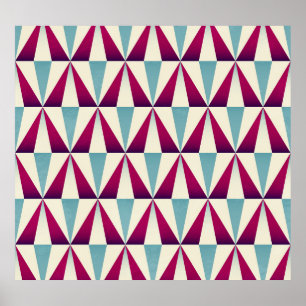 Affiche motif vintage triangle géométrique sans couture.
