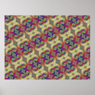 Affiche Motif Volute fractal