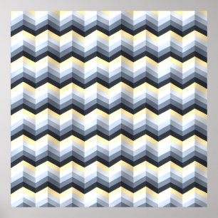 Affiche Motif zigzag minimaliste