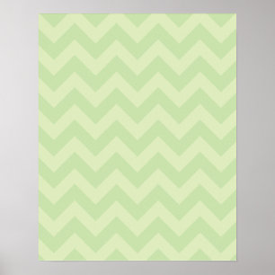 Affiche Motif ZigZag vert
