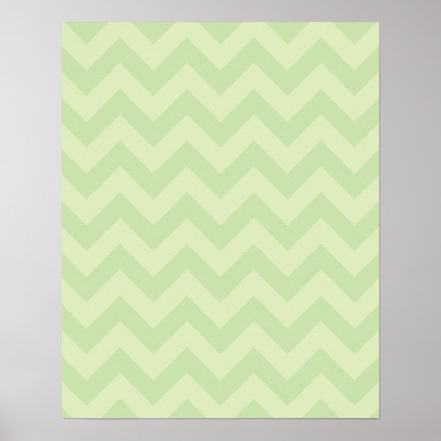 Affiche Motif ZigZag vert (Devant)