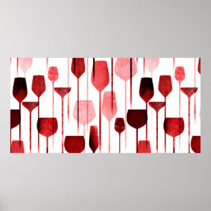 Affiche Motifs de boissons de fête sans couture