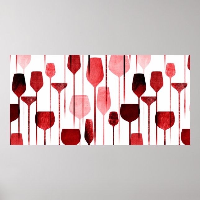 Affiche Motifs de boissons de fête sans couture (Devant)