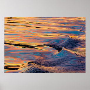 Affiche Motifs de coucher de soleil réfléchi dans le silla