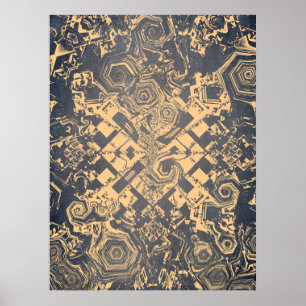Affiche Motifs de spirale géométriques