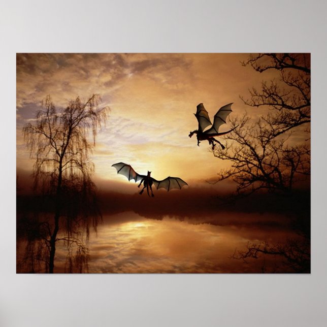 Affiche Motifs d'imbrication (Devant)