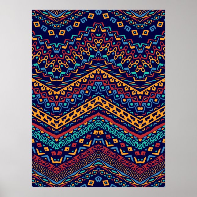 Affiche Motifs ethniques (Devant)