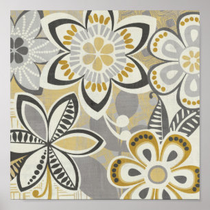 Affiche Motifs floraux contemporains