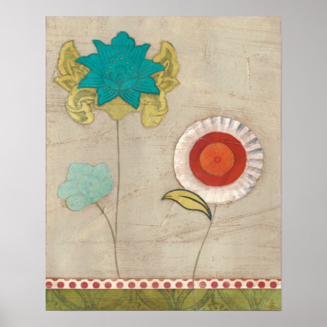 Affiche Motifs pétaux I (Devant)