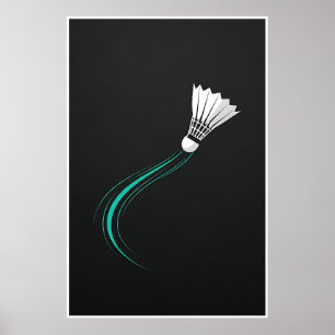 Affiche Motion badminton contemporaine