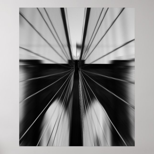 Affiche Motion Blur Brooklyn Bridge (Devant)