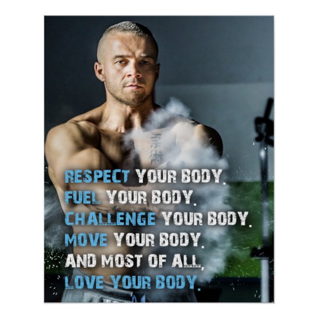 Affiche motivante Respectez Votre Corps (Devant)