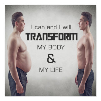 Affiche motivante Transformer mon corps