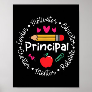 Affiche Motivateur principal leader drôle retour à l'école