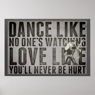 Affiche Motivation Danser Couple Slogan