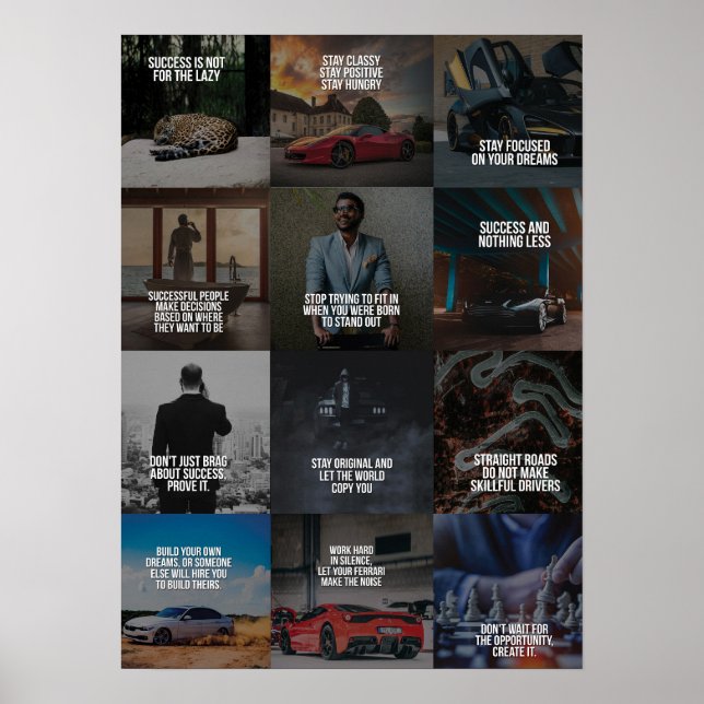 Affiche Motivation de la réussite et de la compilation des (Devant)
