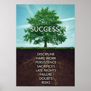 Affiche Motivation de l'arbre de succès