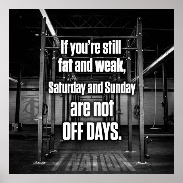 Affiche Motivation de l'entraînement (Devant)