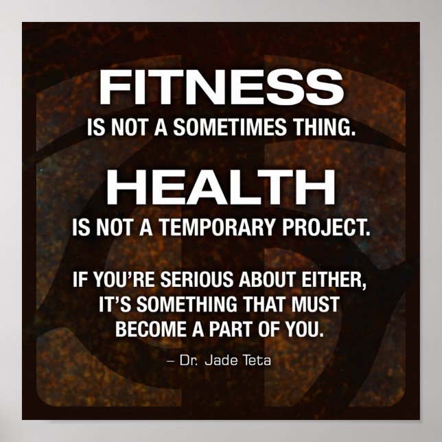 Affiche Motivation de l'entraînement (Devant)