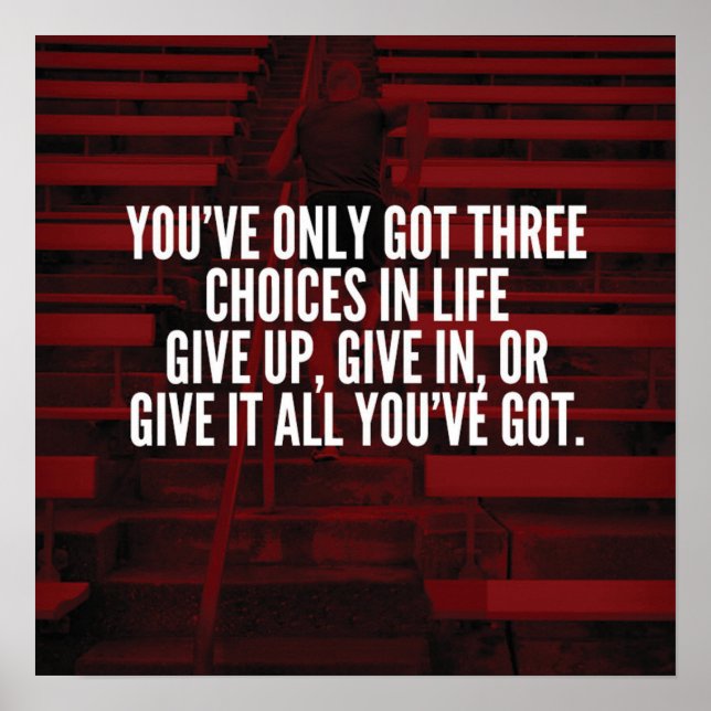 Affiche Motivation de l'entraînement (Devant)