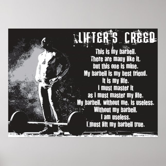 Affiche Motivation de l'entraînement (Devant)