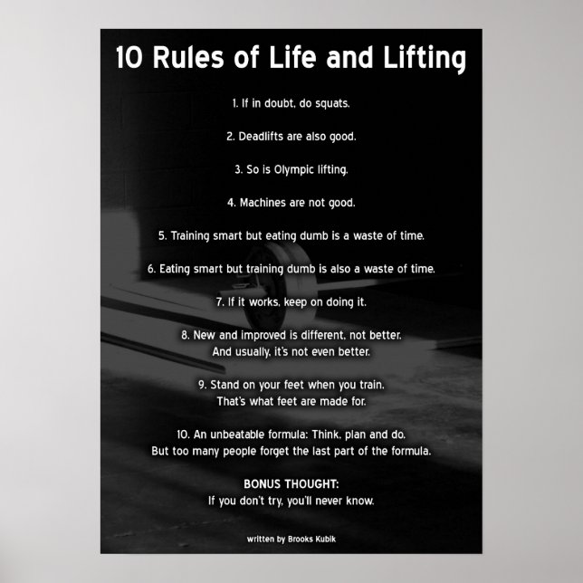 Affiche Motivation de l'entraînement (Devant)