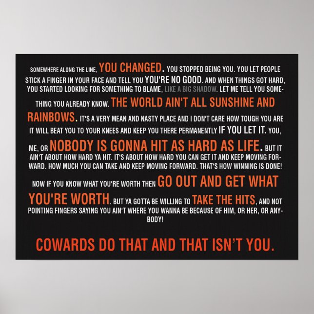 Affiche Motivation de l'entraînement (Devant)