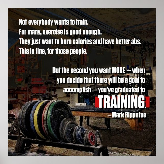 Affiche Motivation de l'entraînement (Devant)