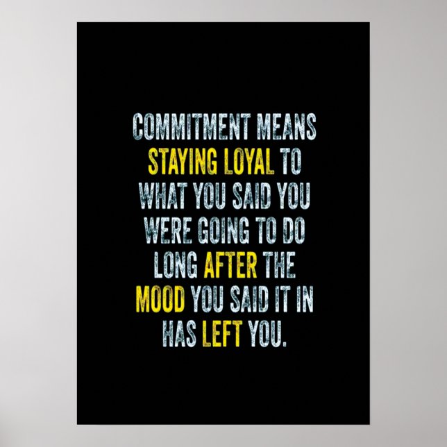 Affiche Motivation de l'entraînement (Devant)